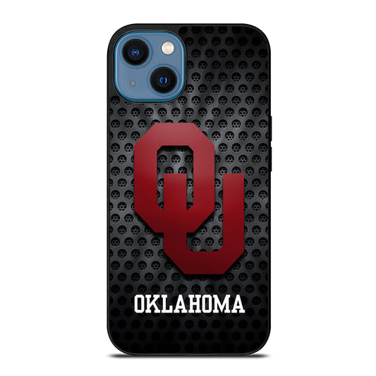 OKLAHOMA SOONERS NFL METAL LOGO iPhone 14 Case Cover
