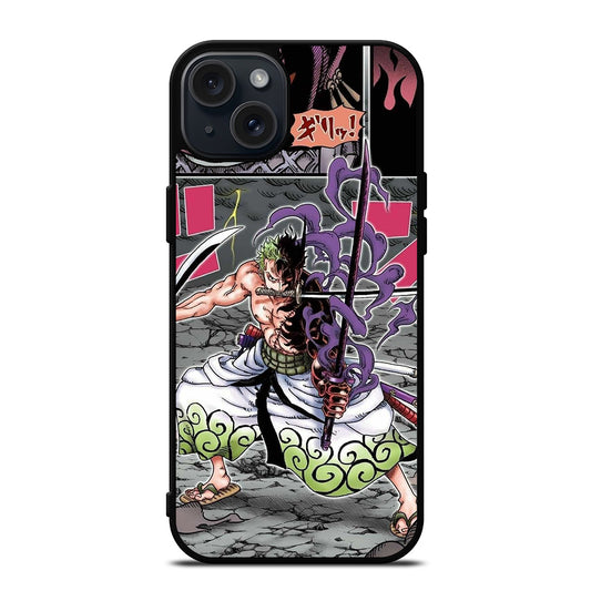 ONE PIECE RORONOA ZORO COMIC iPhone 15 Plus Case Cover