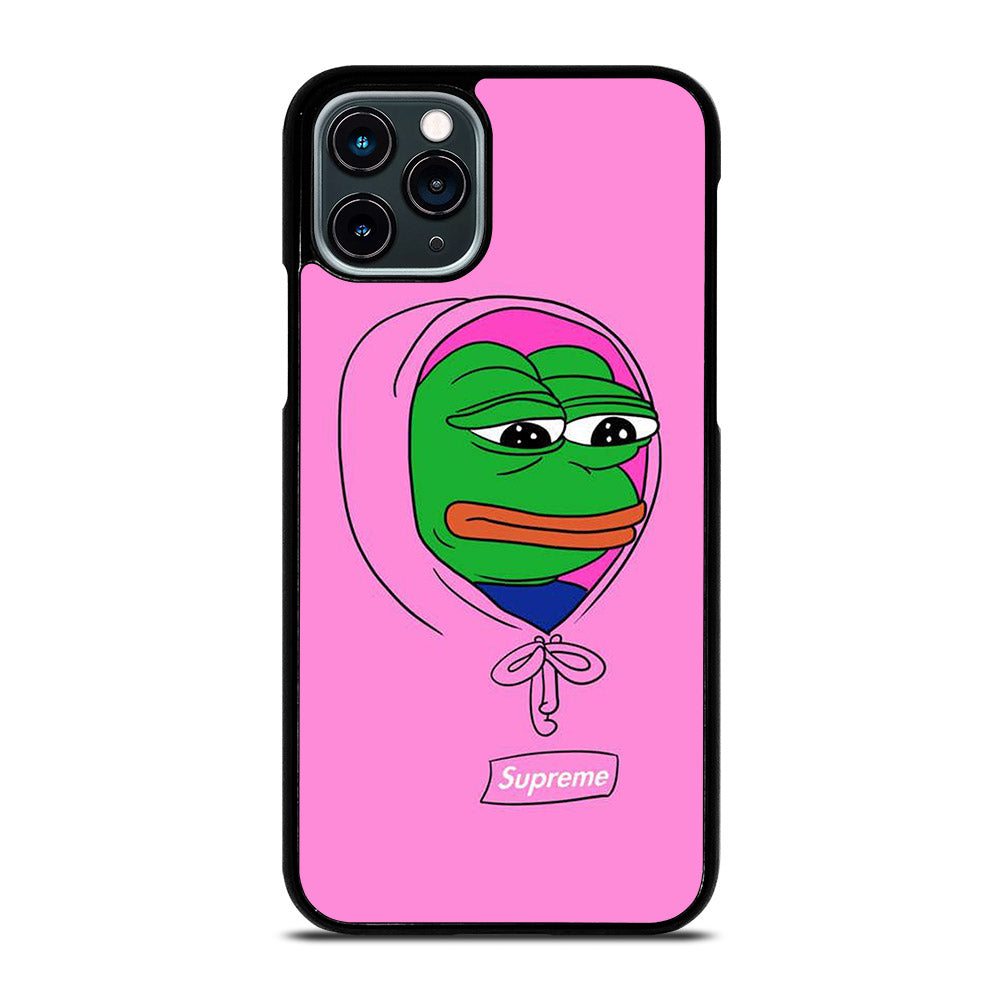 PEPE THE SMUG FROG PINK HOODIE iPhone 11 Pro Case Cover