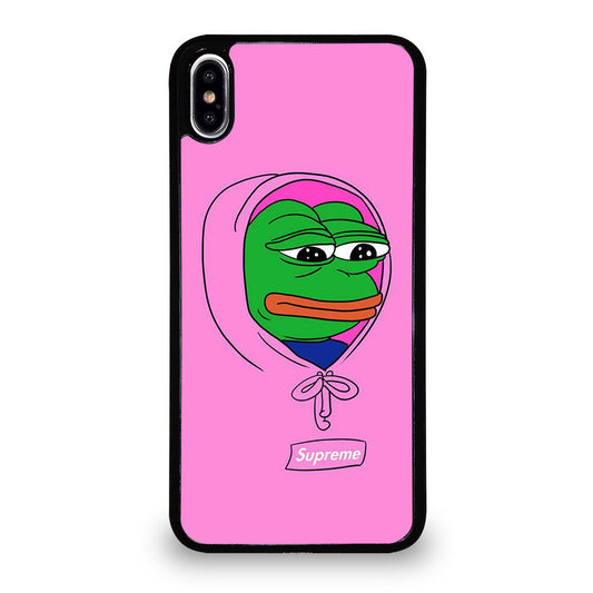 PEPE THE SMUG FROG PINK HOODIE iPhone XS Max Case Cover