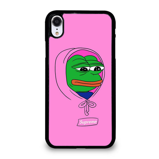 PEPE THE SMUG FROG PINK HOODIE iPhone XR Case Cover