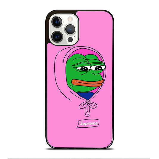 PEPE THE SMUG FROG PINK HOODIE iPhone 12 Pro Case Cover
