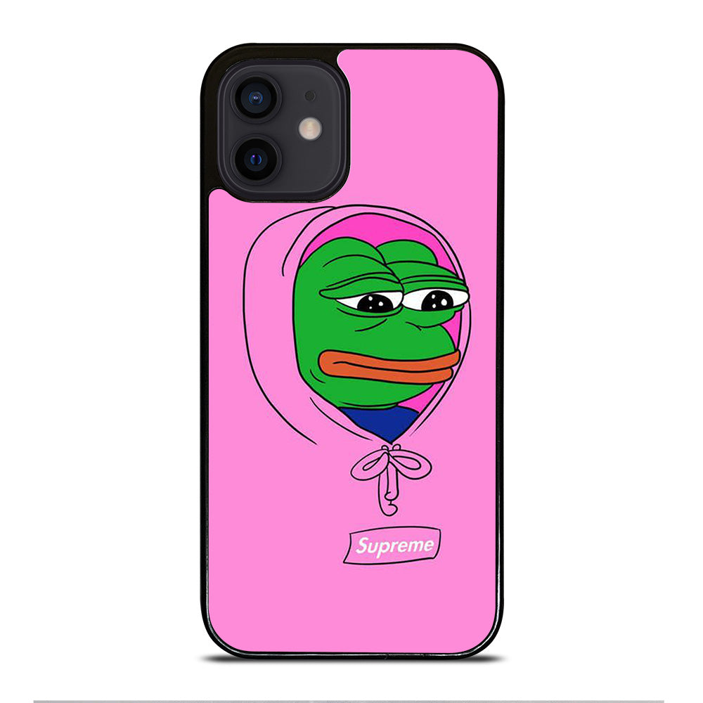 PEPE THE SMUG FROG PINK HOODIE iPhone 12 Mini Case Cover