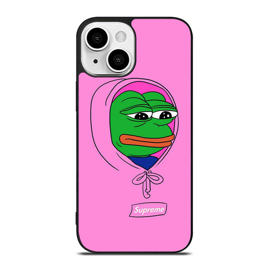 PEPE THE SMUG FROG PINK HOODIE iPhone 13 Mini Case Cover