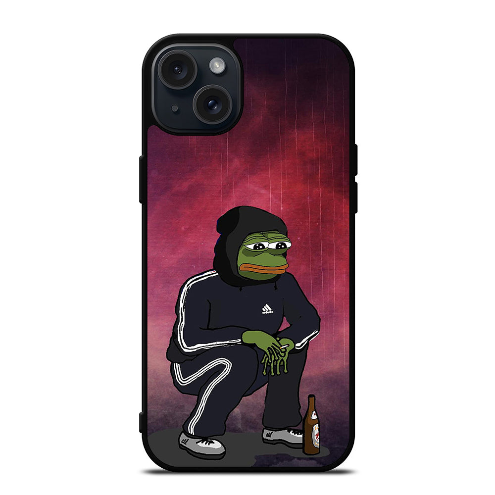 PEPE THE SMUG FROG SAD iPhone 15 Plus Case Cover