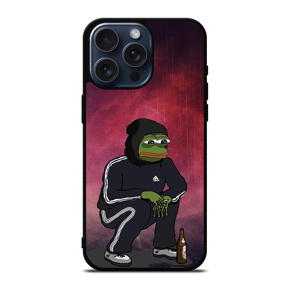 PEPE THE SMUG FROG SAD iPhone 15 Pro Max Case Cover