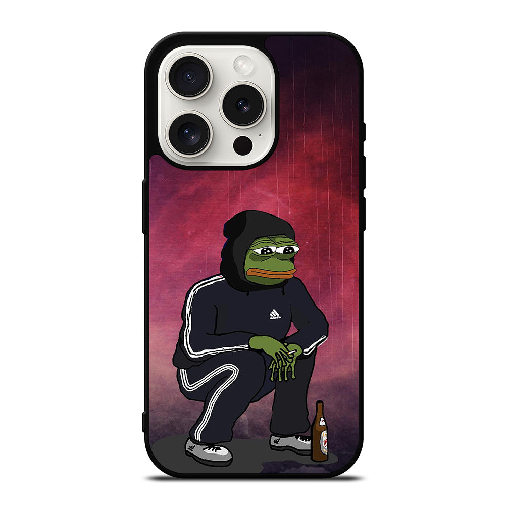 PEPE THE SMUG FROG SAD iPhone 15 Pro Case Cover
