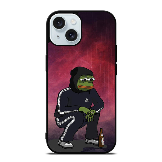 PEPE THE SMUG FROG SAD iPhone 15 Case Cover