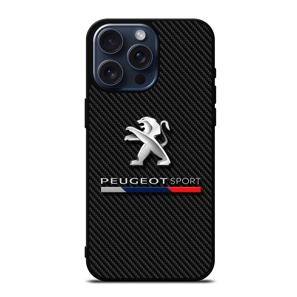 PEUGEOT CARBON LOGO iPhone 15 Pro Max Case Cover