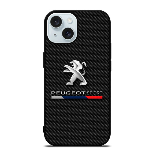PEUGEOT CARBON LOGO iPhone 15 Case Cover