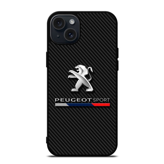 PEUGEOT CARBON LOGO iPhone 15 Plus Case Cover
