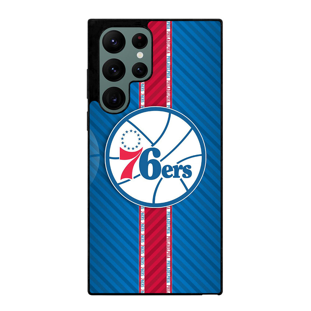 PHILADELPHIA 76ERS STRIPE EMBLEM Samsung Galaxy S22 Ultra Case Cover