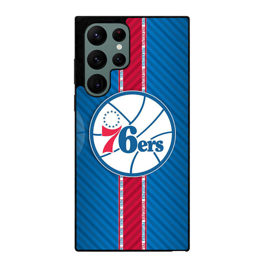 PHILADELPHIA 76ERS STRIPE EMBLEM Samsung Galaxy S22 Ultra Case Cover