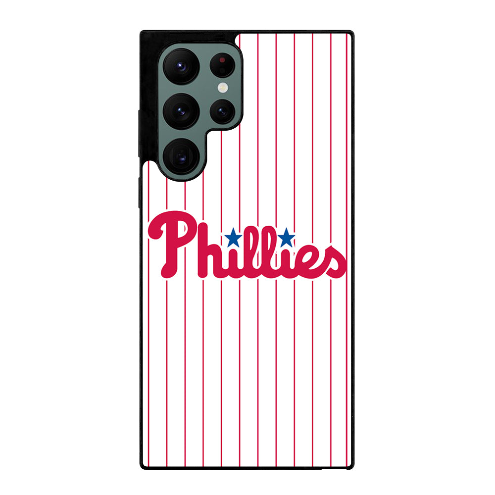 PHILADELPHIA PHILLIES MLB STRIPE Samsung Galaxy S22 Ultra Case Cover