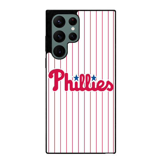 PHILADELPHIA PHILLIES MLB STRIPE Samsung Galaxy S22 Ultra Case Cover