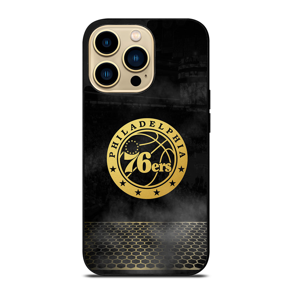 PHILADELPHIA 76ERS GOLD LOGO iPhone 14 Pro Max Case Cover