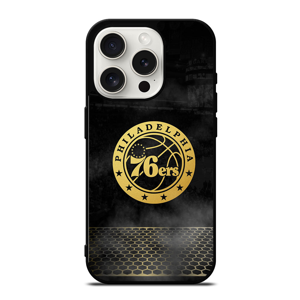 PHILADELPHIA 76ERS GOLD LOGO iPhone 15 Pro Case Cover