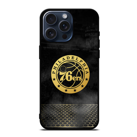 PHILADELPHIA 76ERS GOLD LOGO iPhone 15 Pro Max Case Cover