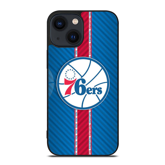 PHILADELPHIA 76ERS STRIPE EMBLEM iPhone 14 Plus Case Cover
