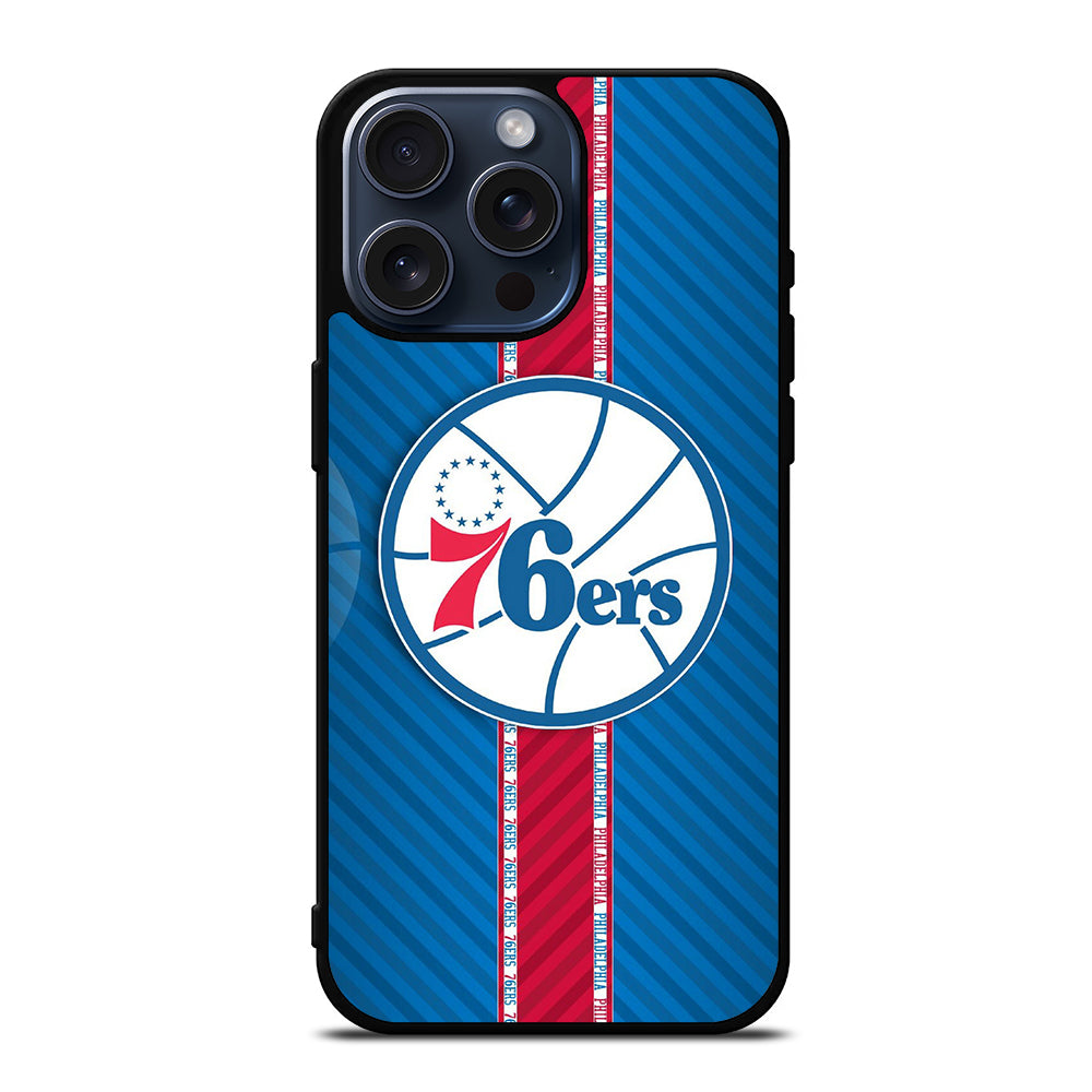 PHILADELPHIA 76ERS STRIPE EMBLEM iPhone 15 Pro Max Case Cover