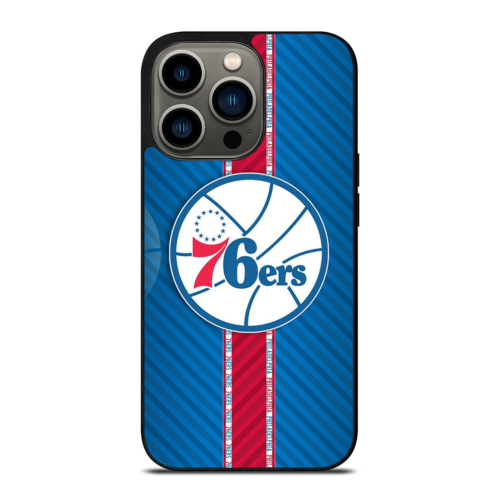 PHILADELPHIA 76ERS STRIPE EMBLEM iPhone 13 Pro Case Cover
