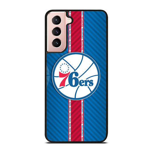 PHILADELPHIA 76ERS STRIPE EMBLEM Samsung Galaxy S21 Case Cover