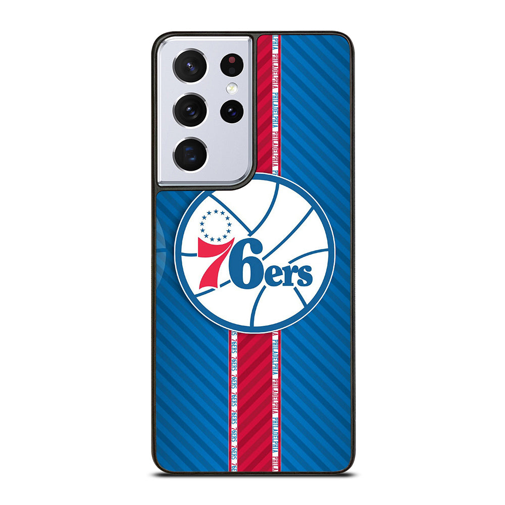 PHILADELPHIA 76ERS STRIPE EMBLEM Samsung Galaxy S21 Ultra Case Cover