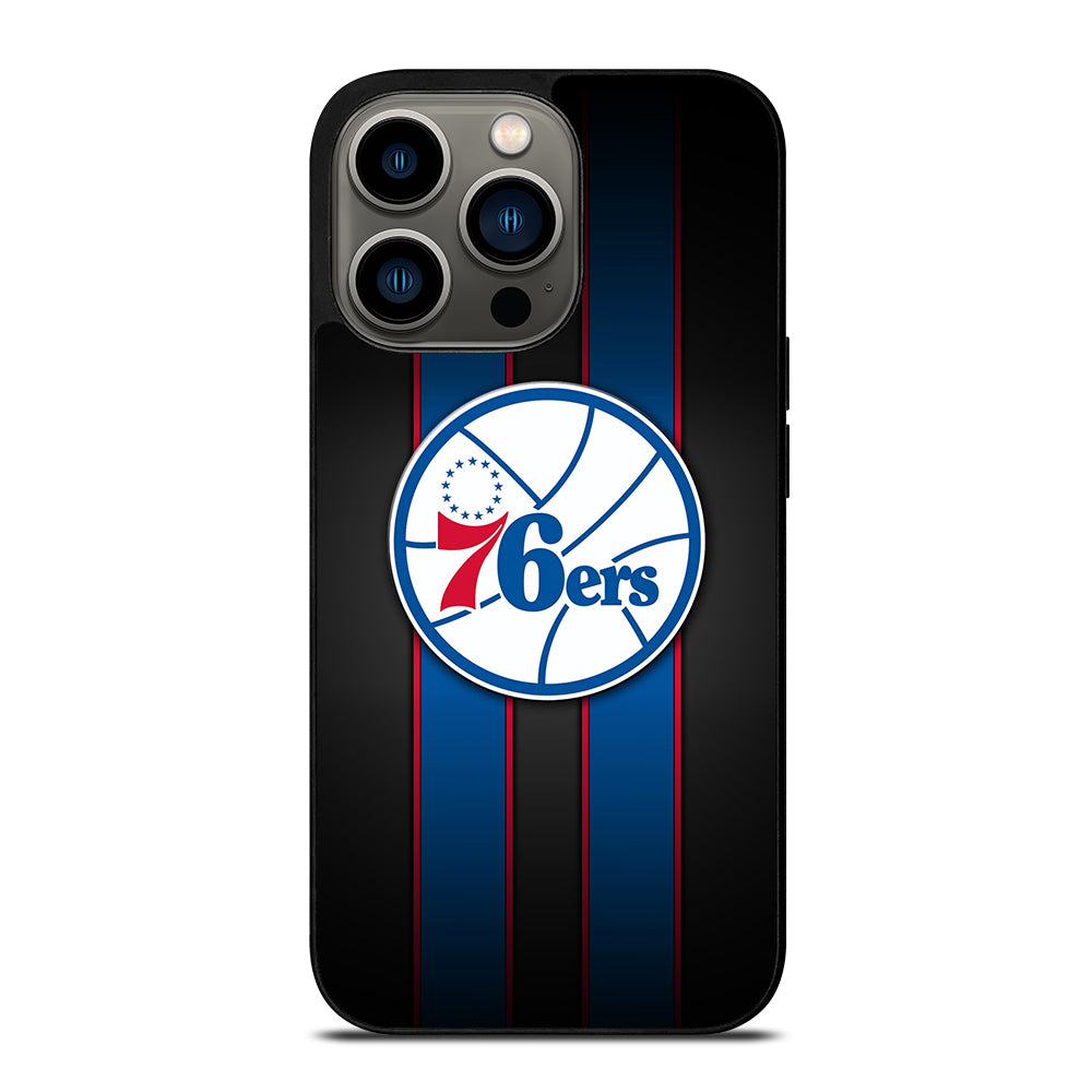 PHILADELPHIA 76ERS STRIPE LOGO iPhone 13 Pro Case Cover