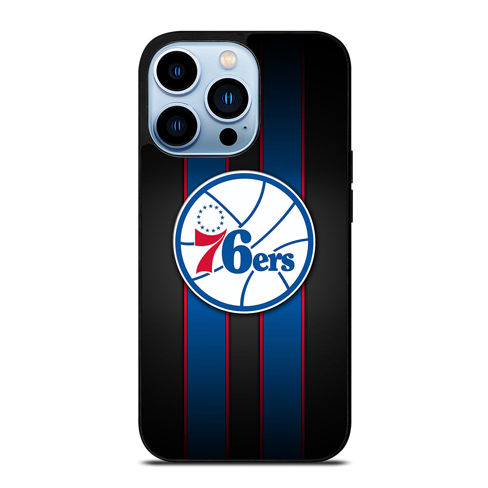PHILADELPHIA 76ERS STRIPE LOGO iPhone 13 Pro Max Case Cover