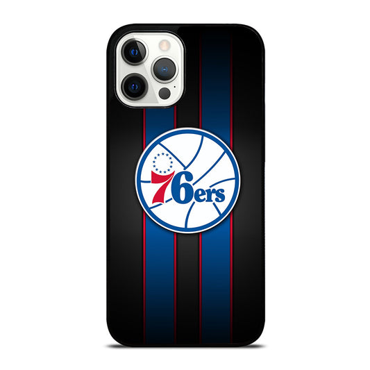 PHILADELPHIA 76ERS STRIPE LOGO iPhone 12 Pro Max Case Cover