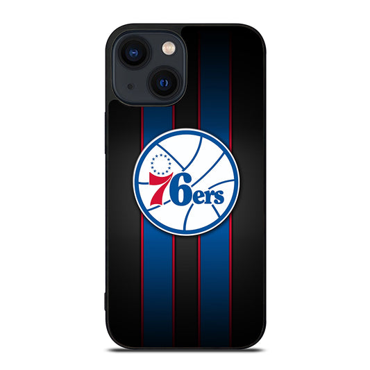 PHILADELPHIA 76ERS STRIPE LOGO iPhone 14 Plus Case Cover