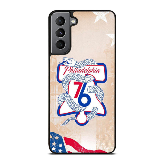 PHILADELPHIA 76ERS VINTAGE LOGO Samsung Galaxy S21 Plus Case Cover