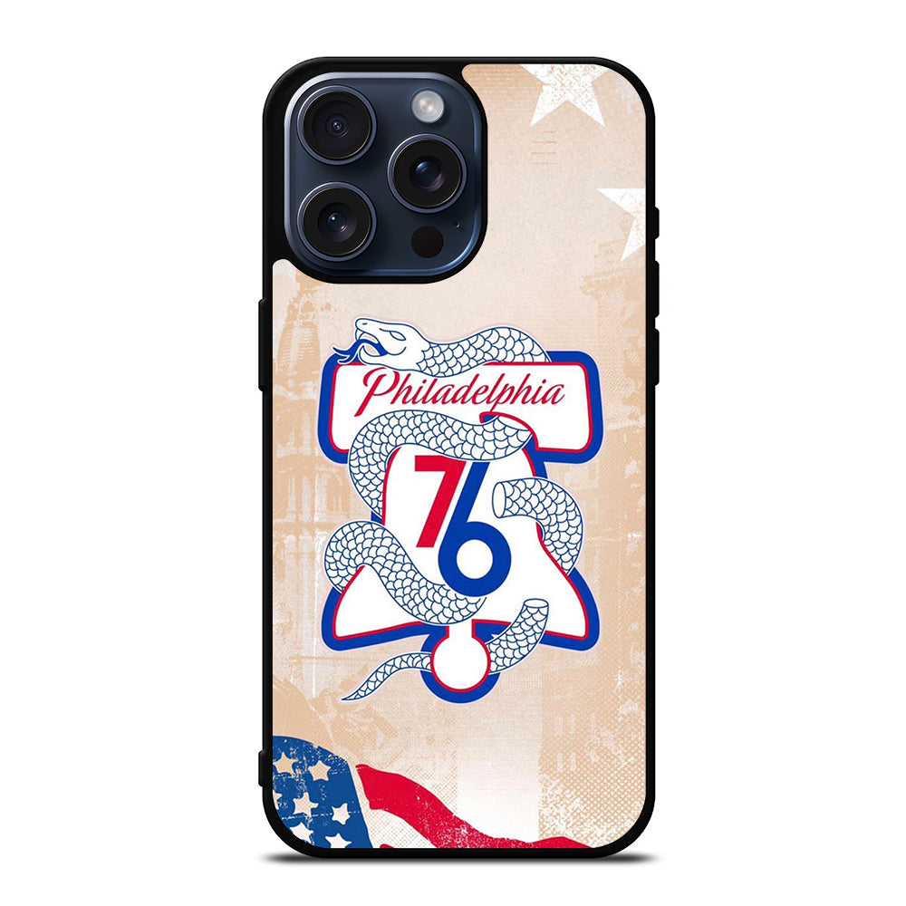 PHILADELPHIA 76ERS VINTAGE LOGO iPhone 15 Pro Max Case Cover
