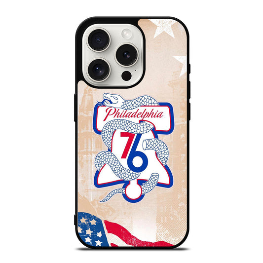PHILADELPHIA 76ERS VINTAGE LOGO iPhone 15 Pro Case Cover