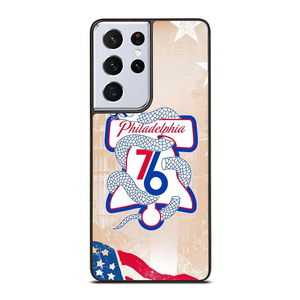 PHILADELPHIA 76ERS VINTAGE LOGO Samsung Galaxy S21 Ultra Case Cover