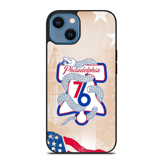 PHILADELPHIA 76ERS VINTAGE LOGO iPhone 14 Case Cover