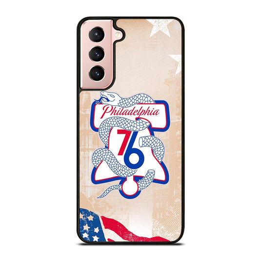 PHILADELPHIA 76ERS VINTAGE LOGO Samsung Galaxy S21 Case Cover