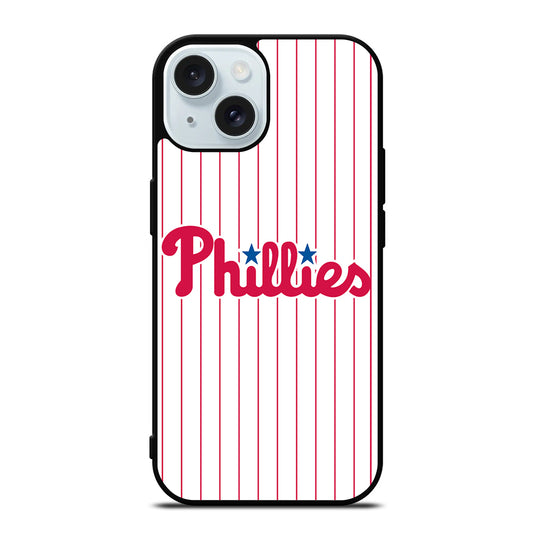 PHILADELPHIA PHILLIES MLB STRIPE iPhone 15 Case Cover