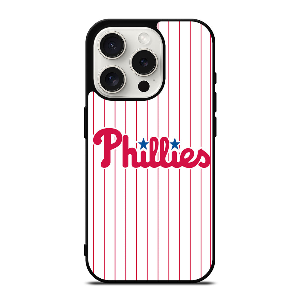 PHILADELPHIA PHILLIES MLB STRIPE iPhone 15 Pro Case Cover casecentro