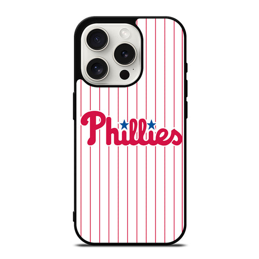 PHILADELPHIA PHILLIES MLB STRIPE iPhone 15 Pro Case Cover