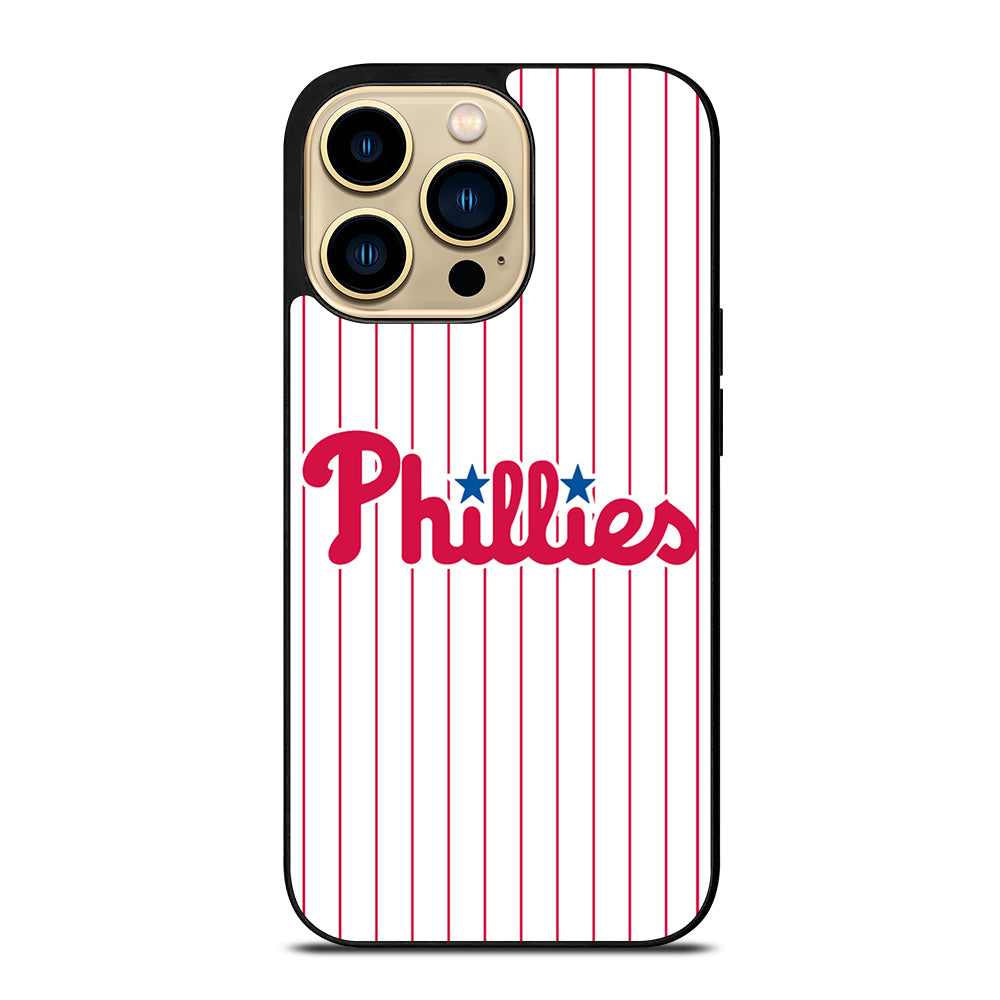 PHILADELPHIA PHILLIES MLB STRIPE iPhone 14 Pro Max Case Cover