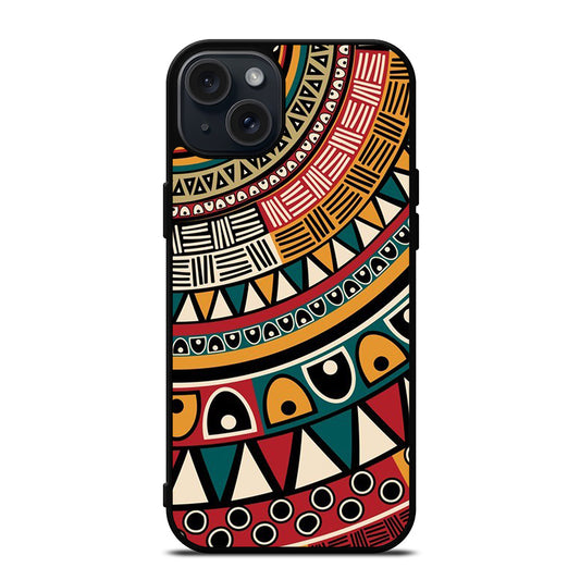 PIECE TRIBAL PATTERN ART iPhone 15 Plus Case Cover