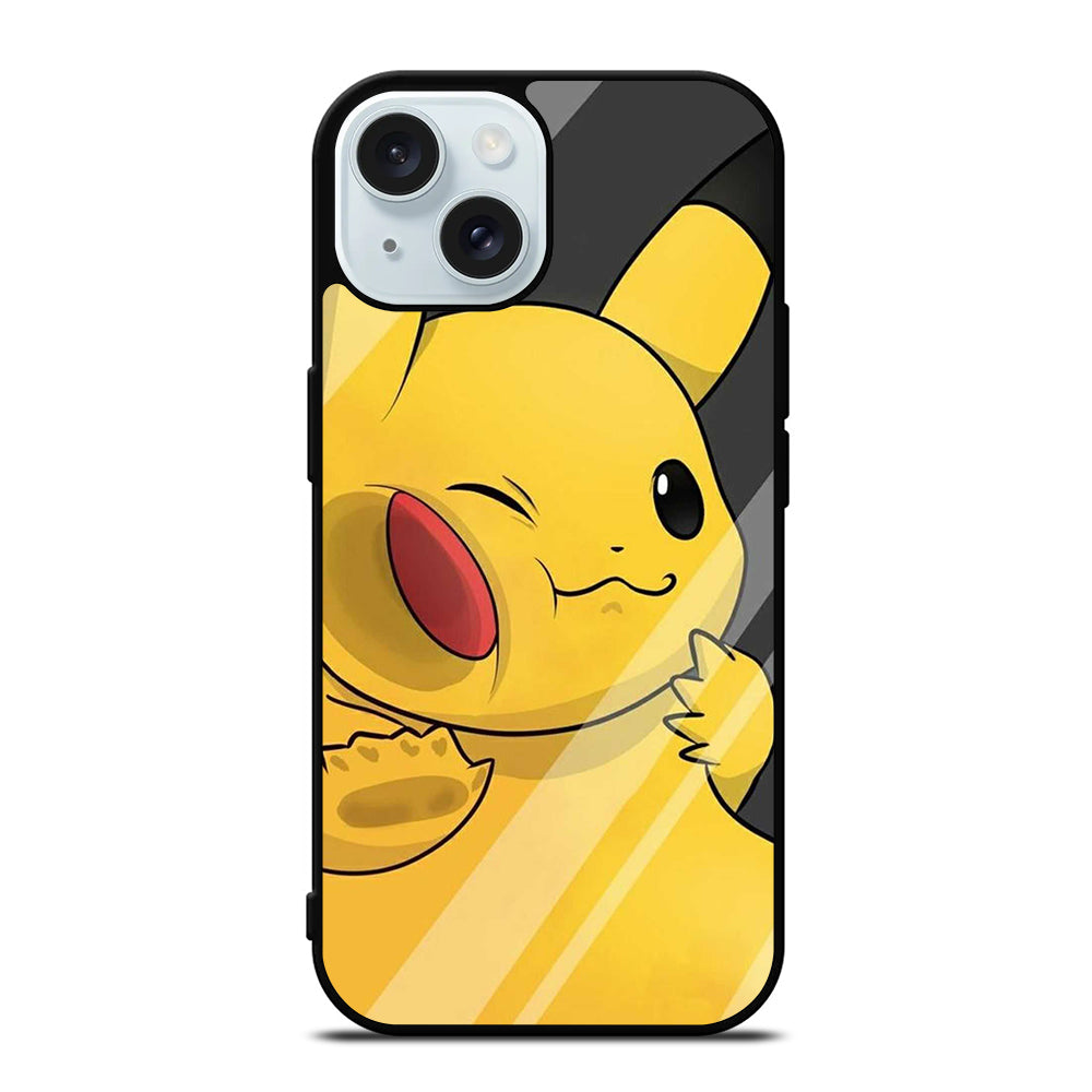 PIKACHU CUTE CARTOON iPhone 15 Case Cover