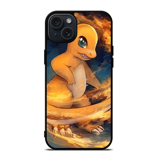 POKEMON ANIME CHARMANDER ART iPhone 15 Plus Case Cover
