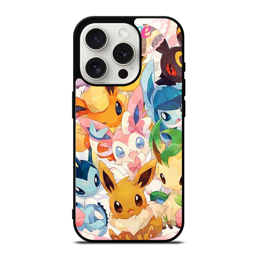 POKEMON EEVEE ALL EVOLUTION 1 iPhone 15 Pro Case Cover