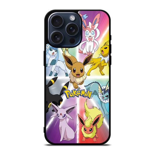 POKEMON EEVEE ALL EVOLUTION 3 iPhone 15 Pro Max Case Cover
