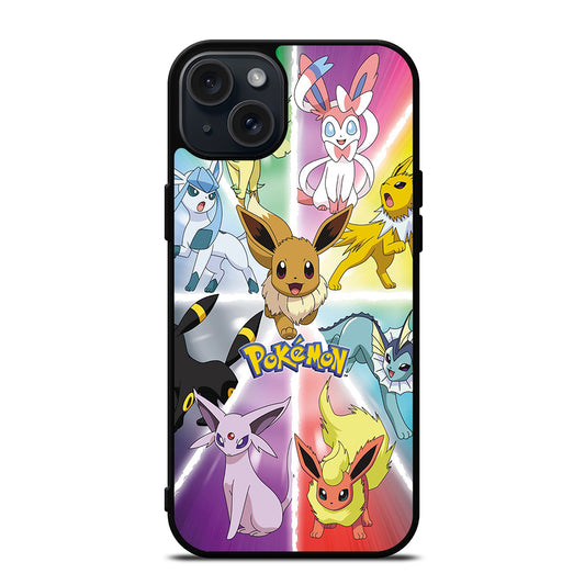 POKEMON EEVEE ALL EVOLUTION 3 iPhone 15 Plus Case Cover
