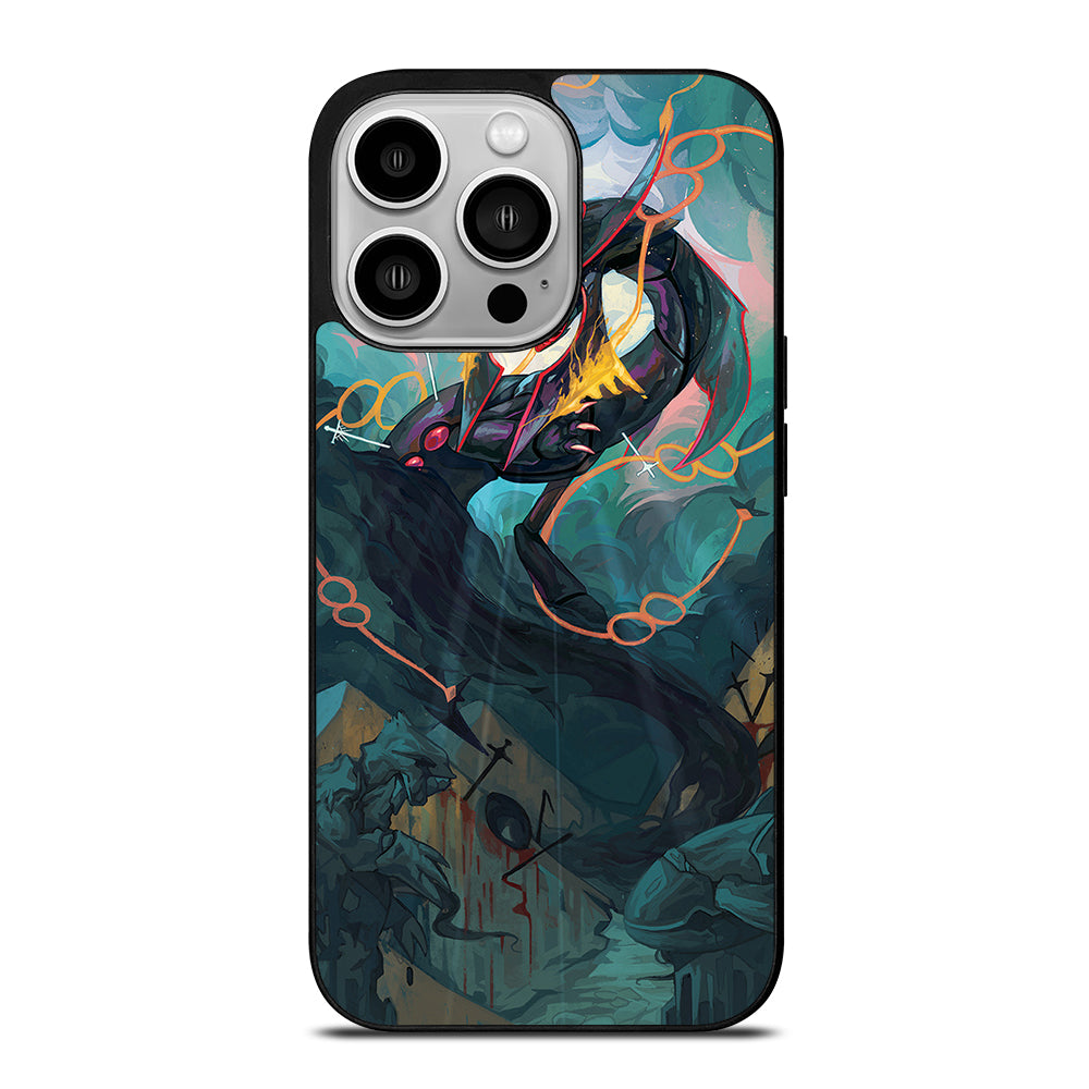 POKEMON SHINY RAYQUAZA DRAGON ART iPhone 14 Pro Case Cover