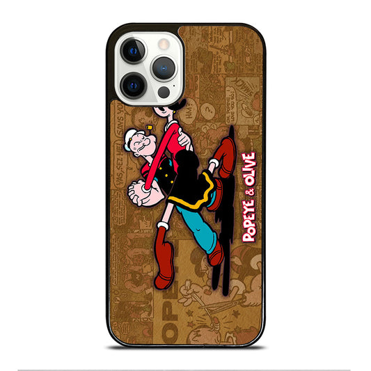 POPEYE AND OLIVE CARTOON iPhone 12 Pro Case Cover