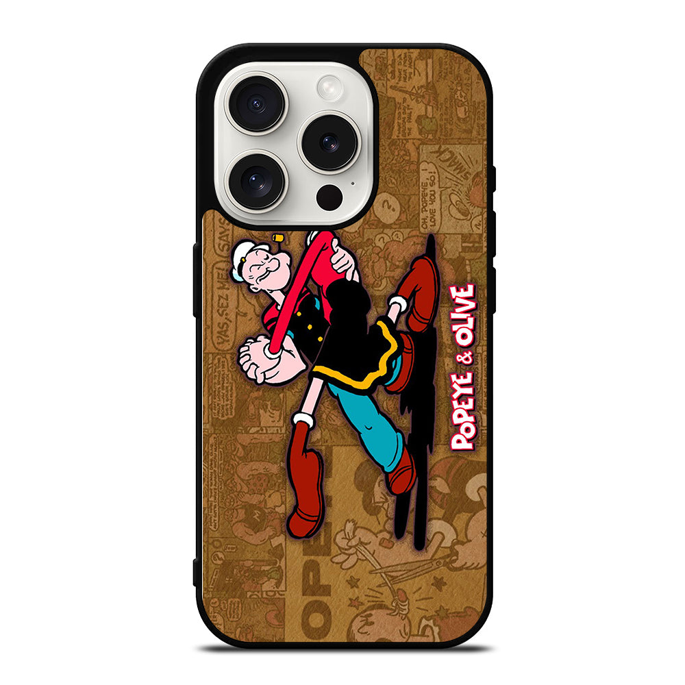 POPEYE AND OLIVE CARTOON iPhone 15 Pro Case Cover